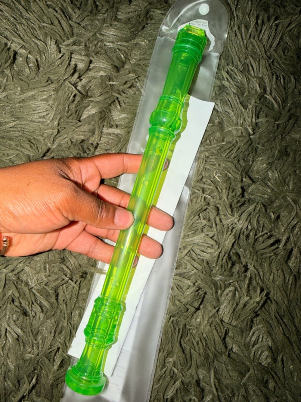 Yamaha Translucent Neon Green Recorder - Picture 2 of 5